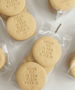 geluk zit in een klein koekje