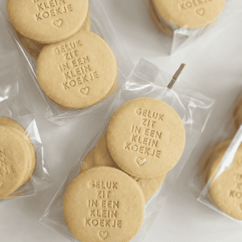 geluk zit in een klein koekje